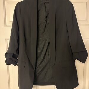 Express Ruched Sleeve Black Blazer - Women’s XS